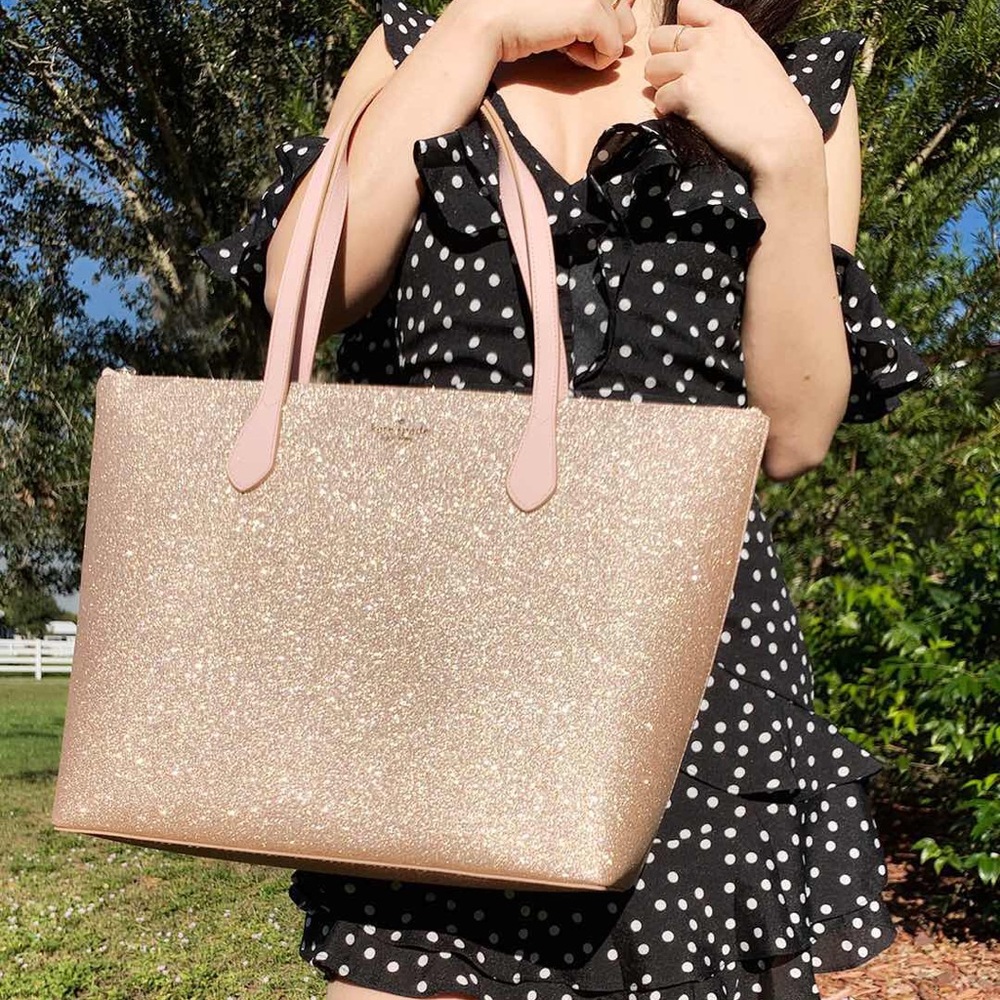 NWTππ-Kate Spade β οΈ Joeley Penny Tote Rose Gold - Picture 5 of 7